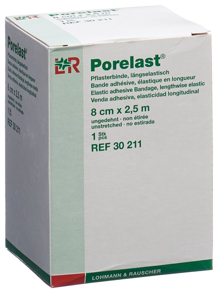 PORELAST Bandage Adhésif 8cmx2.5m Peau | Maintien