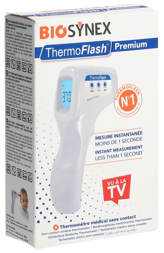 BIOSYNEX Thermomètre | ThermoFlash Sans Contact