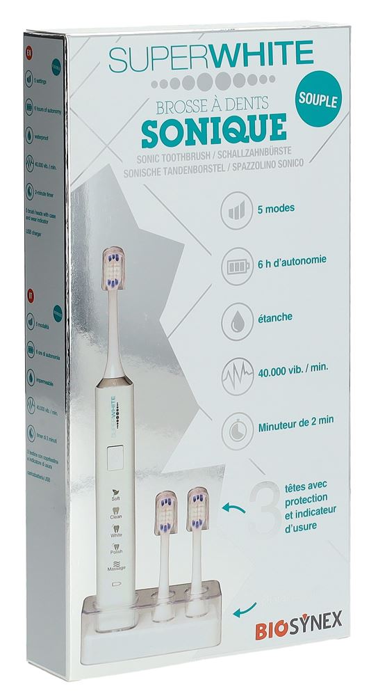 SUPERWHITE Brosse Sonique White | Électrique