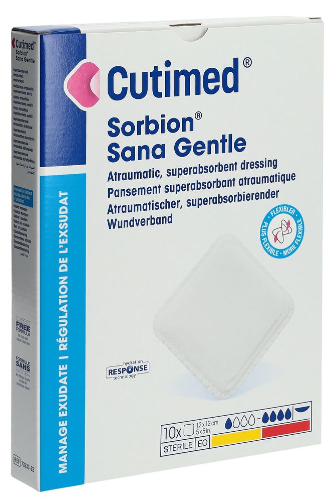 CUTIMED Sorbion Sana Gentle Pansement 12x12cm | 10 pièces