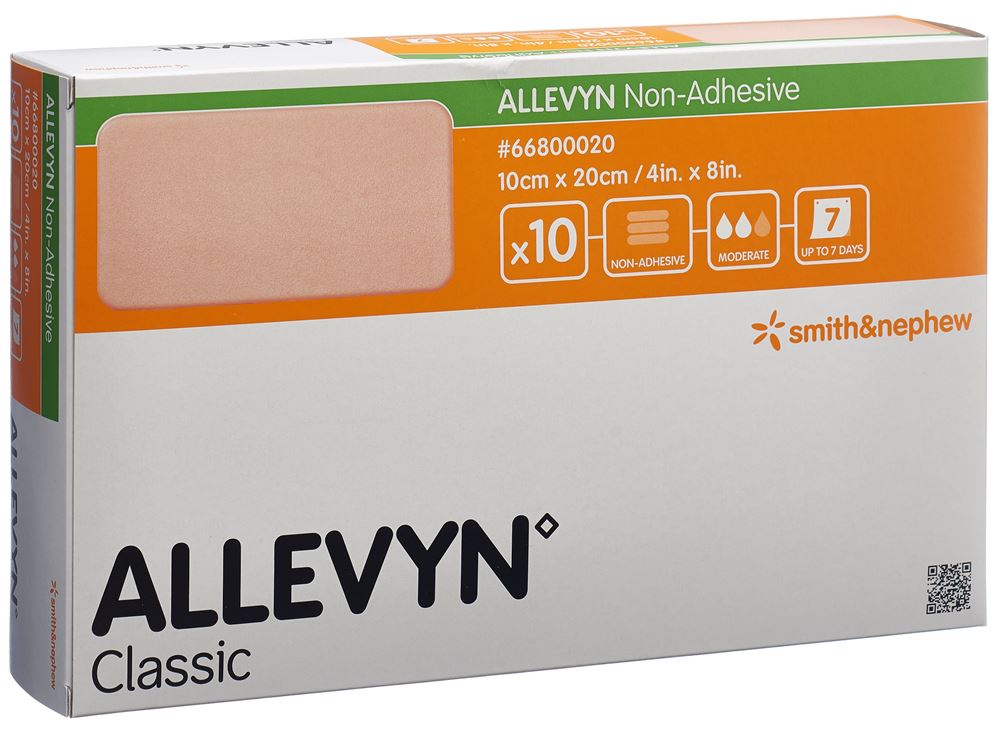 ALLEVYN NON-ADH Pansement 10x20cm | 10 pièces