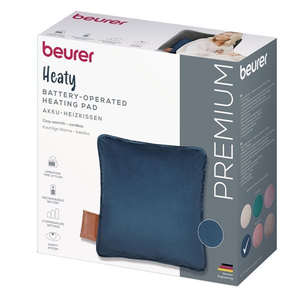 BEURER HK 77 Heaty Obsidian Blue Coussin Chauffant | Profondeur Bleue