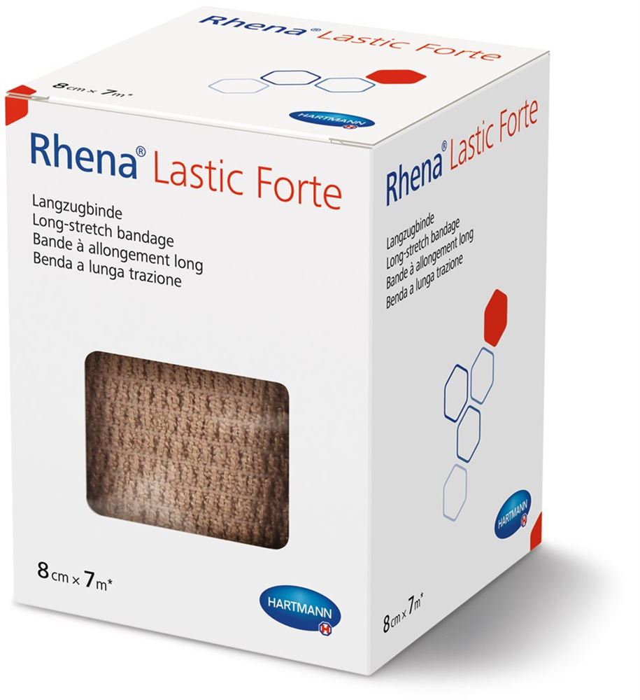 RHENA Lastic Forte Bandage 8cmx7m | 10 pièces