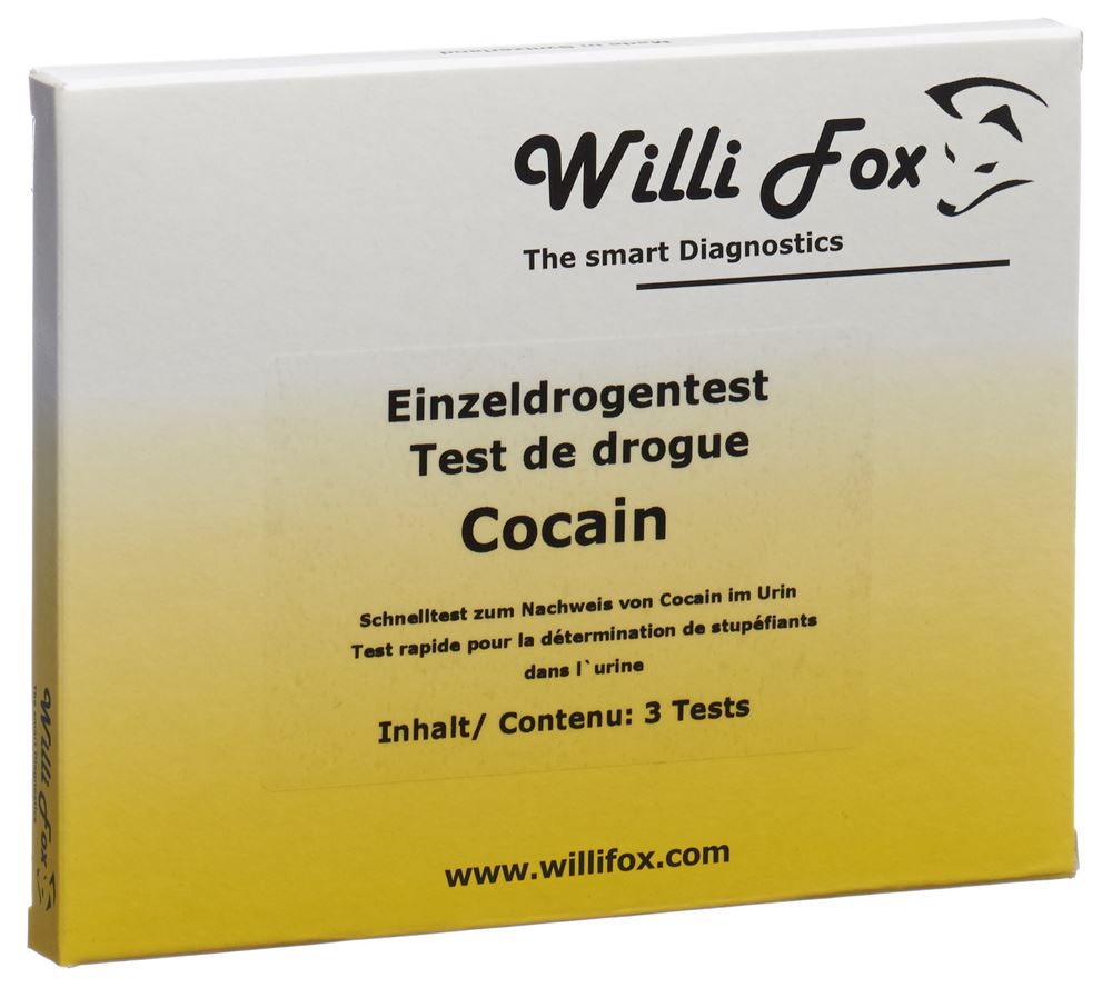 WILLI FOX Cocaine Urin Test 3 pièces | Test Drogues