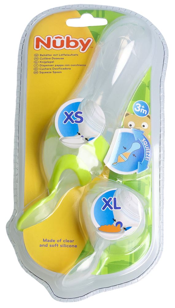 NUBY Biberon-Cuillère Squeez 2 Tétines | XS+XL