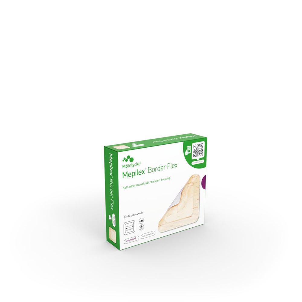 MEPILEX Border Flex Pansement 10x10cm | 5 pièces