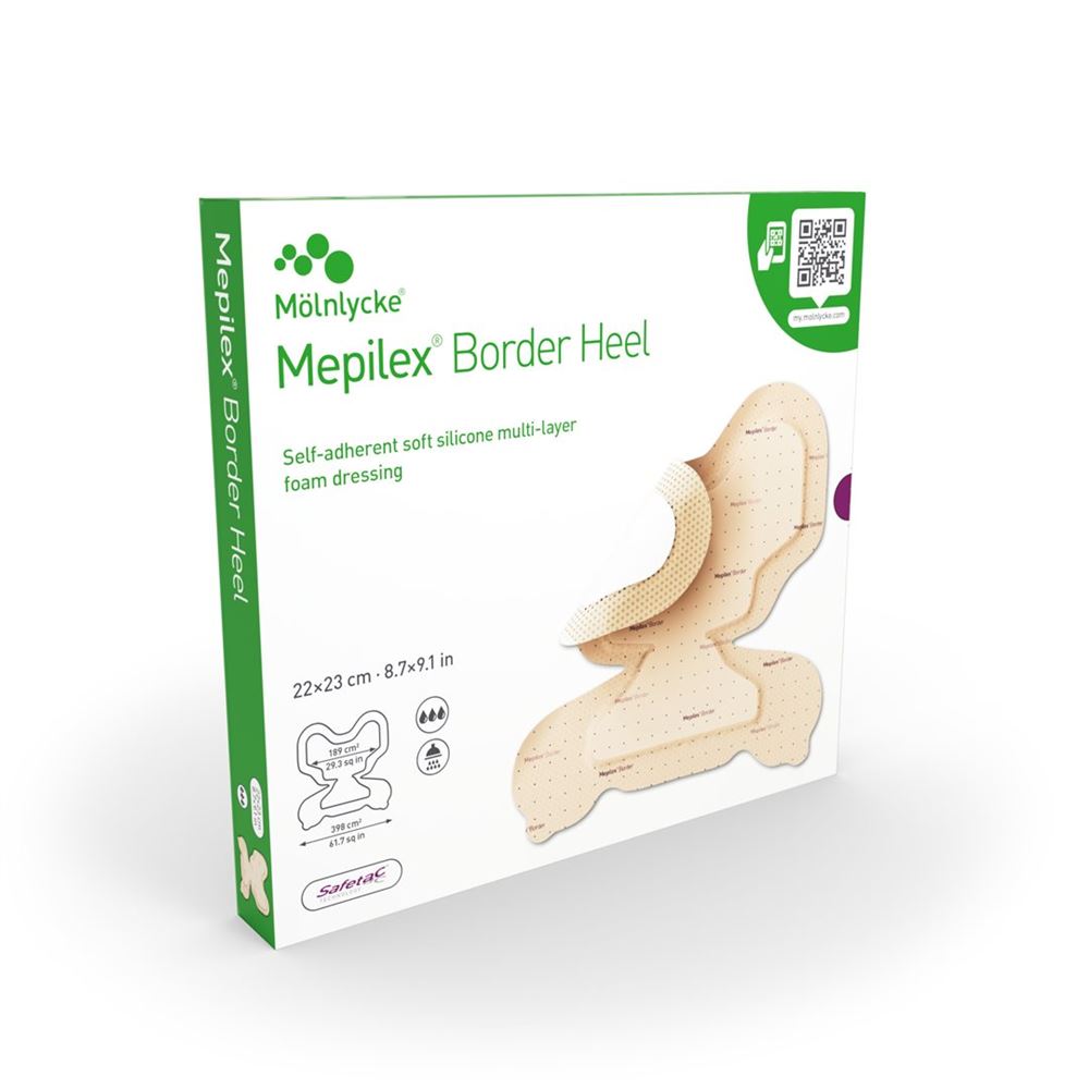 MEPILEX Border Heel Pansement 22x23cm | 6 pièces