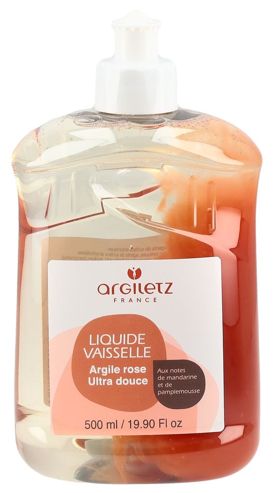 ARGILETZ Liquide Vaisselle Argile Rose 500ml | Nettoyant
