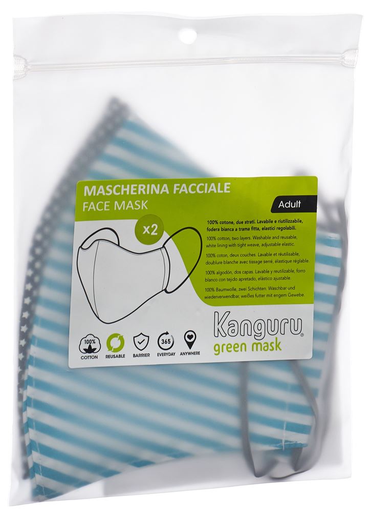 KANGURU GREEN Masque Étoilé Hommes 2 pièces | Fraîcheur