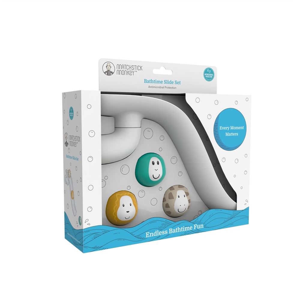 MATCHSTICK MONKEY Bathtime Slide Set | Jouet Bain Blanc