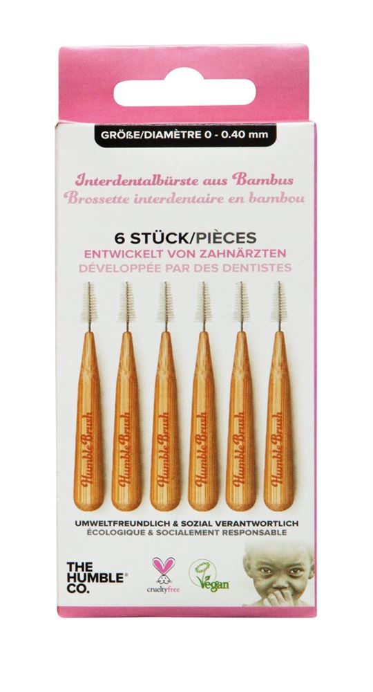 THE HUMBLE Brossettes Interdentaires Bambou 0.4mm | 6 pièces