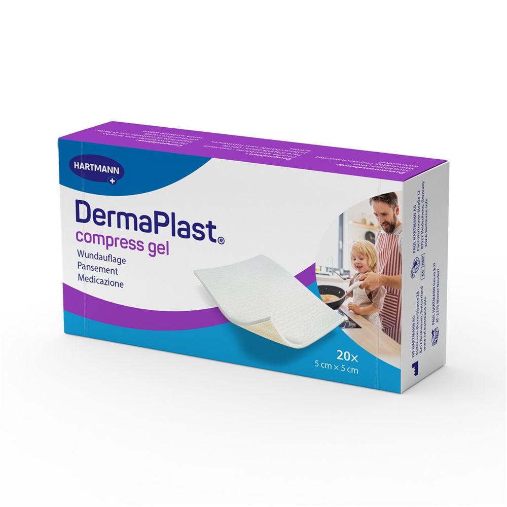 DERMAPLAST Compress Gel Compresses 5x5cm | 20 pièces