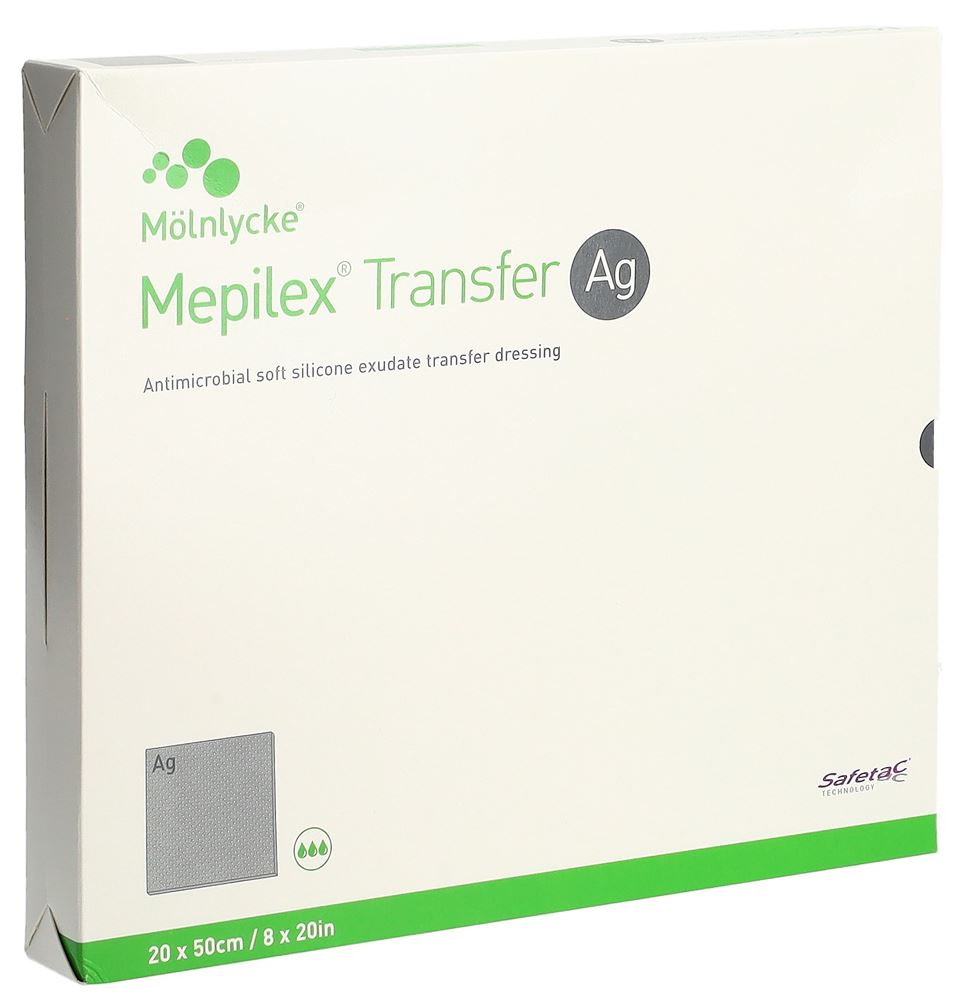 Mölnlycke MEPILEX Transfer Ag Pansement 20x50cm | 2 pièces