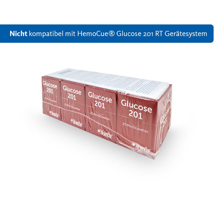 HEMOCUE Glucose 201RT Microcuvettes Plasma 100 pièces | Test