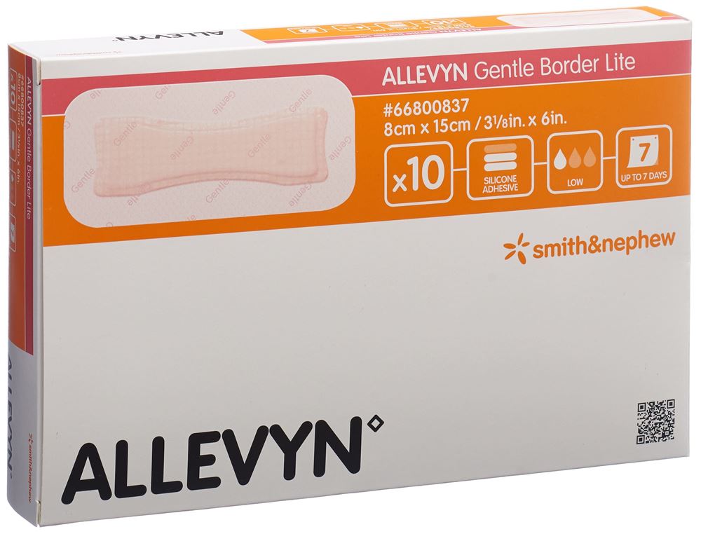 ALLEVYN GB Lite Pansement 8x15cm 10 pièces | Légèreté