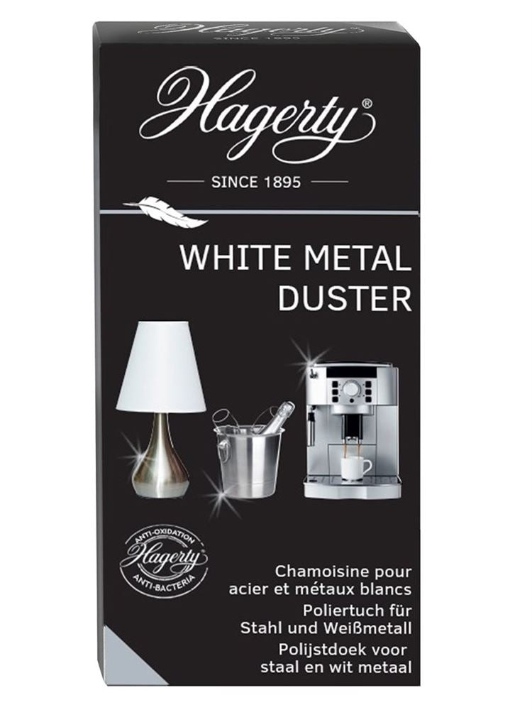 HAGERTY Métal Blanc Chiffon 55x36cm | Lustrage
