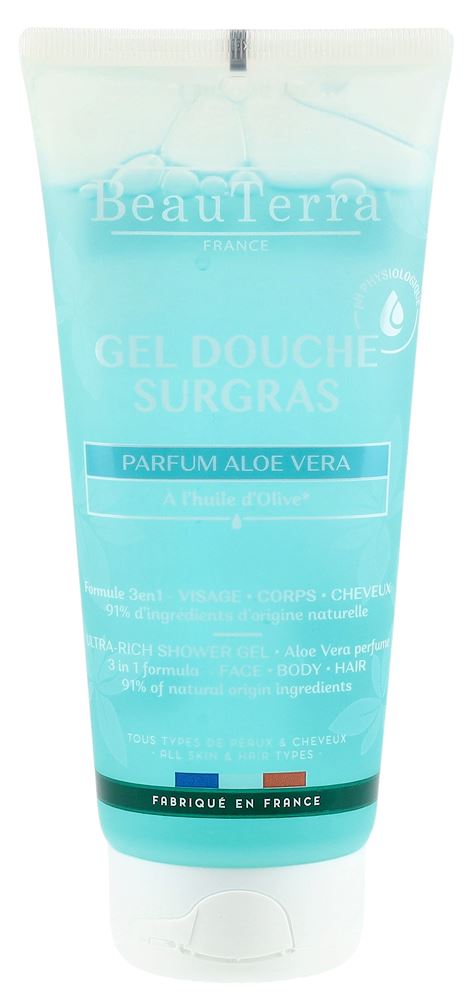 BEAUTERRA Gel Douche Surgras Aloe Vera 200ml | Douceur
