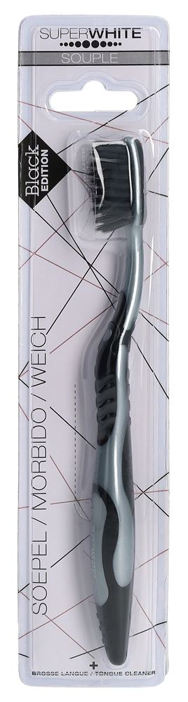 SUPERWHITE Brosse à dents Black Edition Souple | Douceur