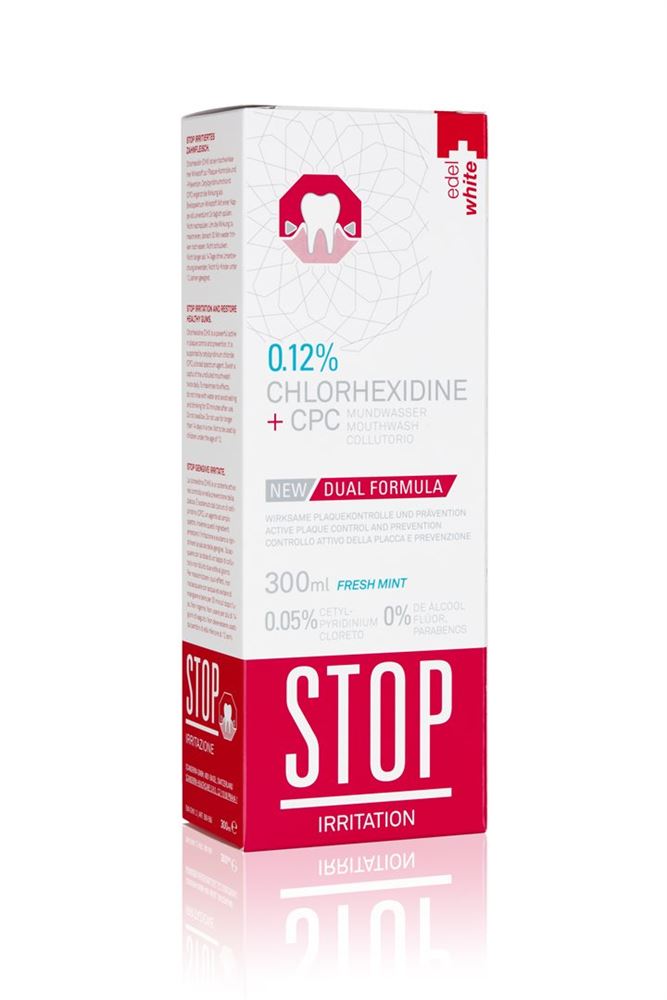 EDEL+WHITE STOP Irritat Bain de bouche 1.2% 300 ml