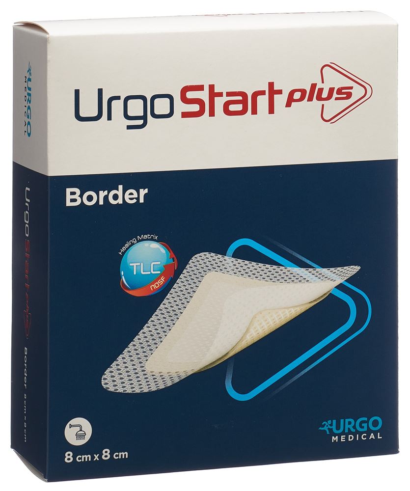 URGOSTART Plus Border Pansements 8x8cm | 10 pièces