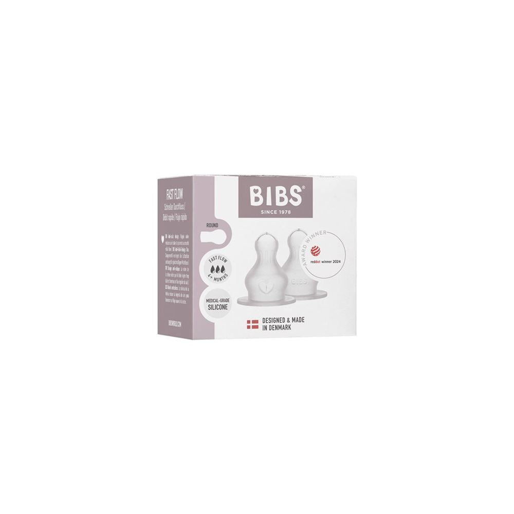 BIBS Biberon Tétine Silicone Fast Flow 2 pièces | Débit Rapide