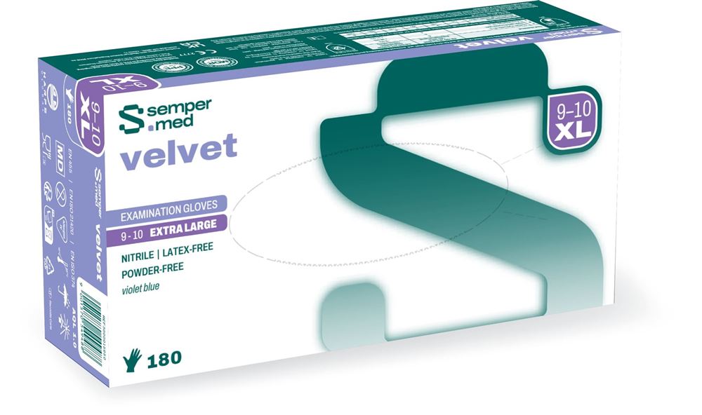 SEMPERMED Velvet Gants XL 180 pièces | Douceur