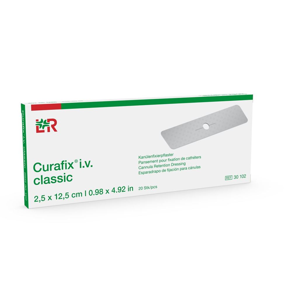 CURAFIX i.v. classic Fixierpflaster 2.5x12.5cm | 20 pièces