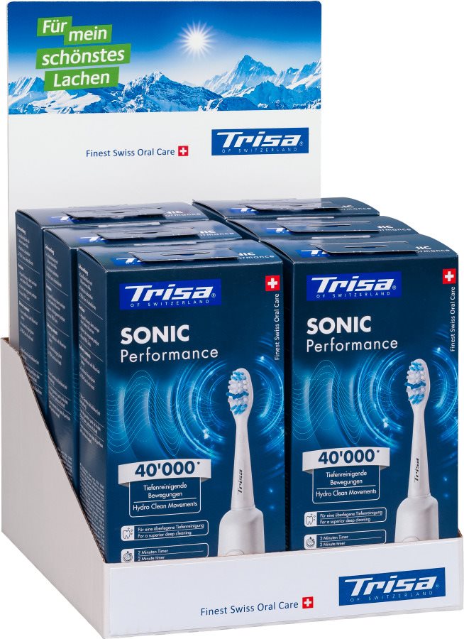 TRISA Brosse à Dents Sonique Display 6 pièces | Performance