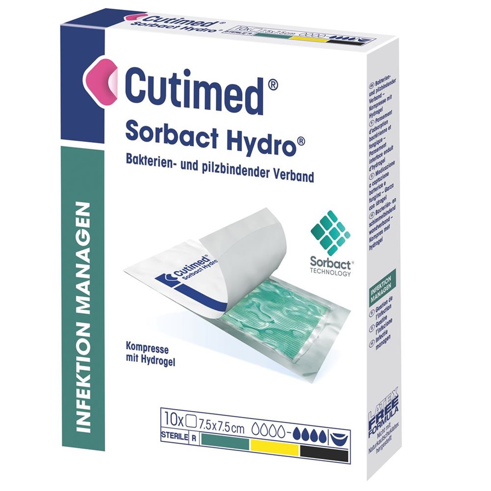 CUTIMED Sorbact Hydro Pansement 7.5x7.5cm | 10 pièces