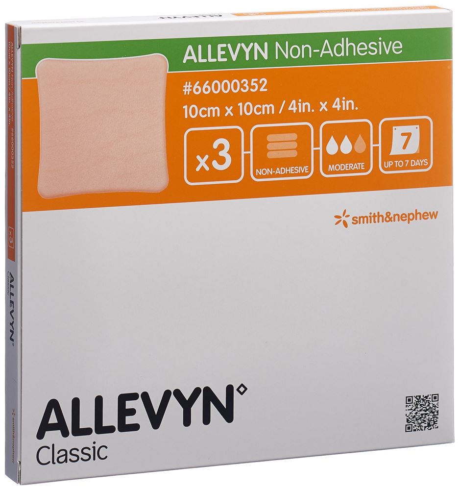 ALLEVYN NON-ADH Pansement 10x10cm | 3 pièces