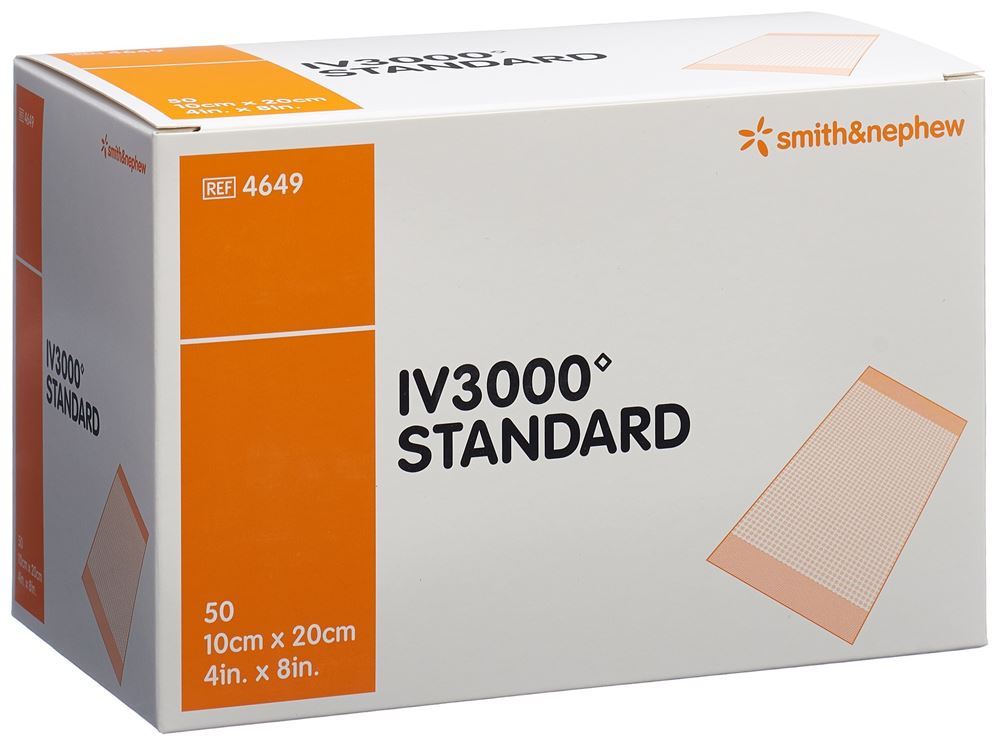 IV3000 Fixation Canule 10x20cm 50 pièces | Sécurité