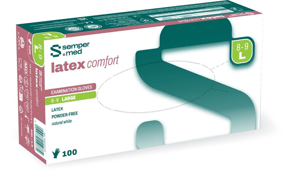 SEMPERMED latex comfort L Gants | 100 pièces