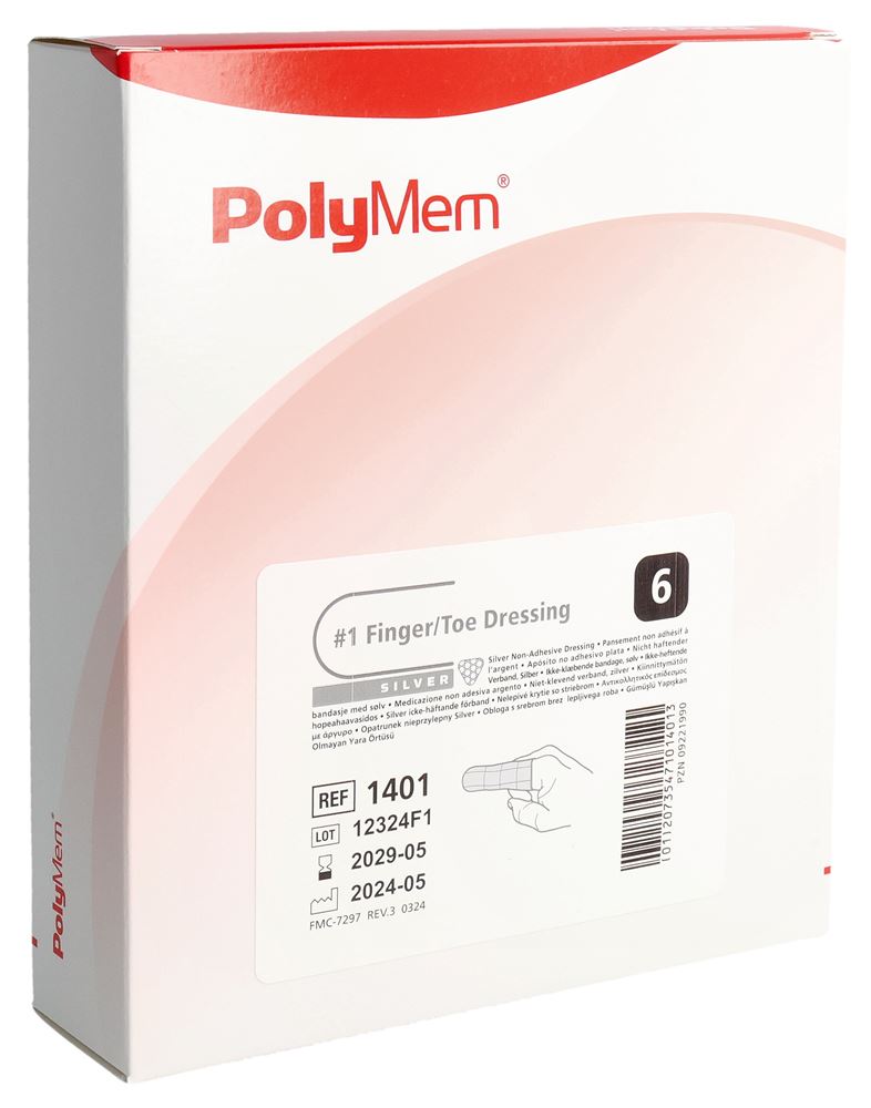 POLYMEM Pansement Silver Doigt/Orteil S | 6 pièces