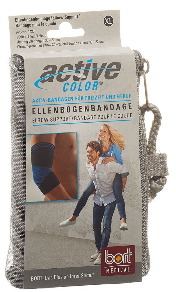 BORT ActiveColor Bandage Coude XL Noir | Soutien