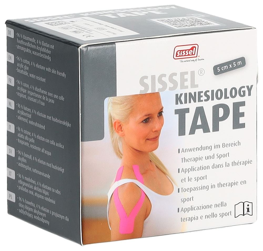 SISSEL Kinesiology Tape Noir 5cmx5m | Soutien Musculaire