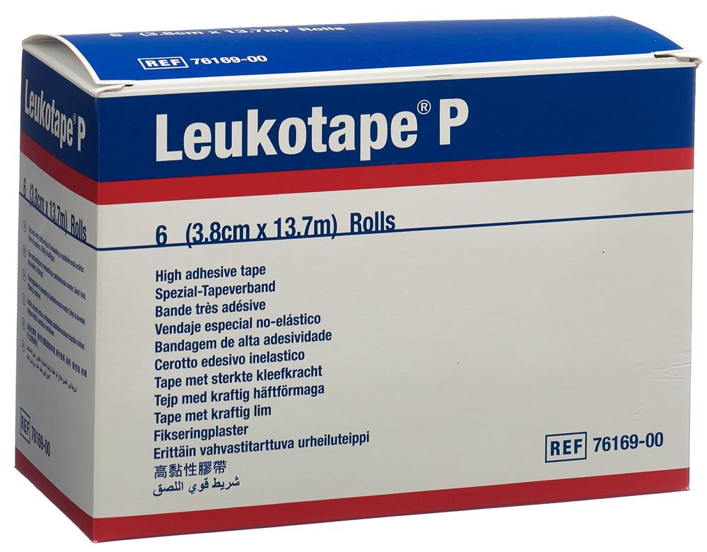 LEUKOTAPE P Bande Adhésive 13.7mx3.8cm 6 Pièces | Fixation