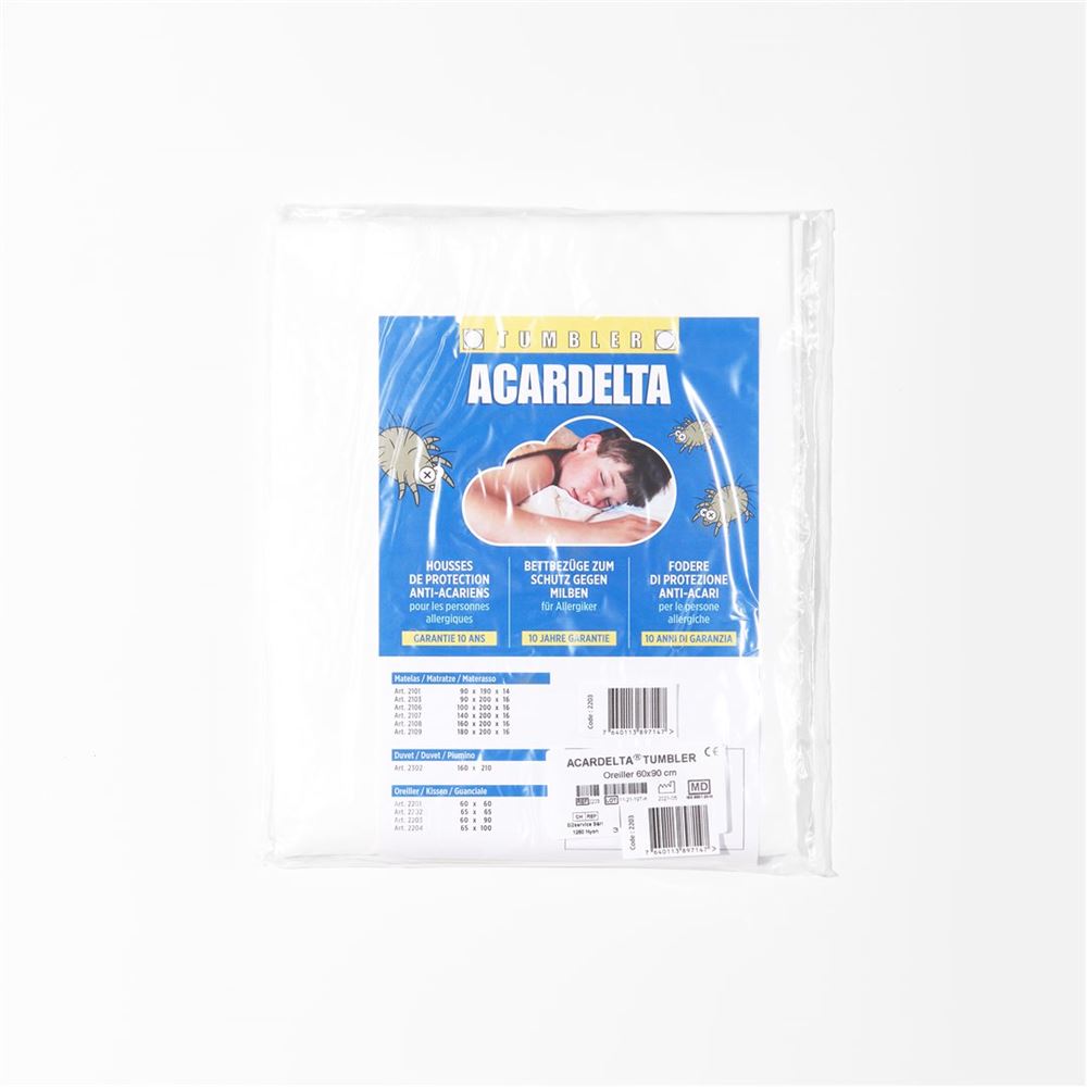ACARDELTA Tumbler Kissen 60x90cm | Anti-acariens