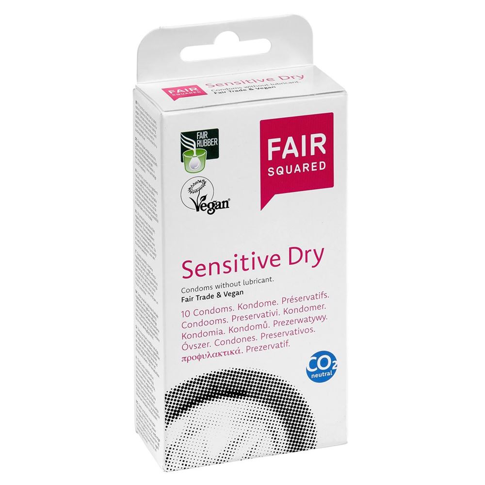 FAIRSQUARED Condoms Sensitive Dry vegan 10 pièces | Douceur & Protection