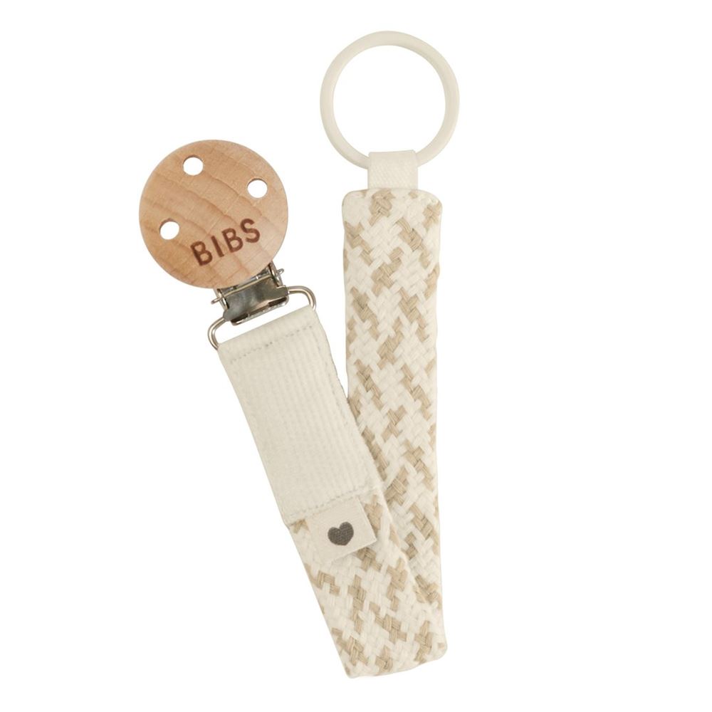 BIBS Attache-tétine Tressé Ivoire/Vanille | Pratique