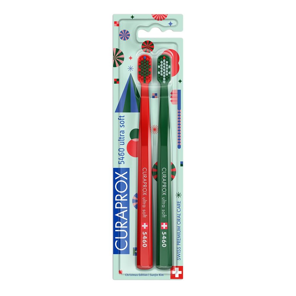 CURAPROX Duo Christmas Edition Brosse à dents 2 pièces | Cadeau Festif