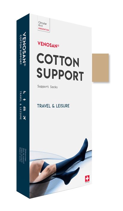 VENOSAN COTTON SUPPORT Chaussettes S beige 1 paire | Compression