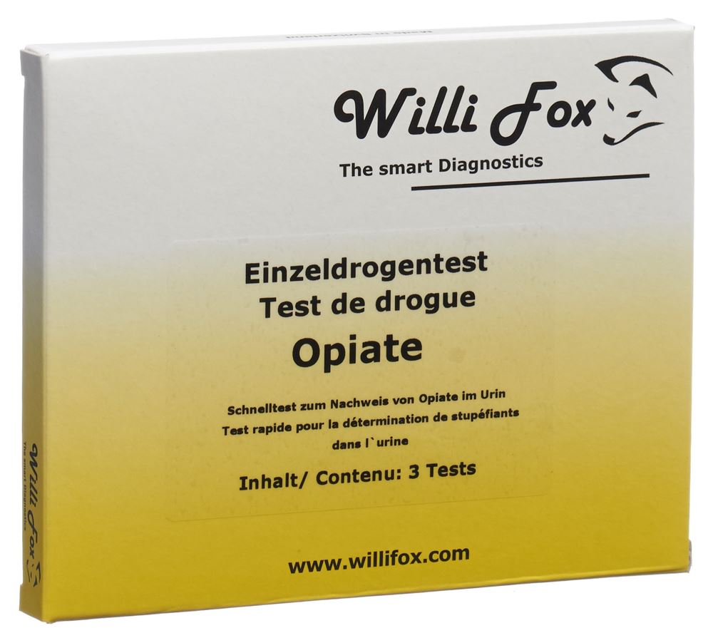 WILLI FOX Opiate Test Urin 3 pièces | Détection rapide