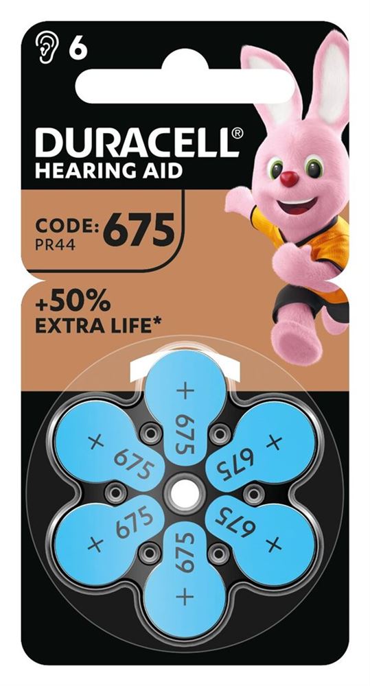 DURACELL EasyTab 675 Zinc Air 6 pièces | Piles