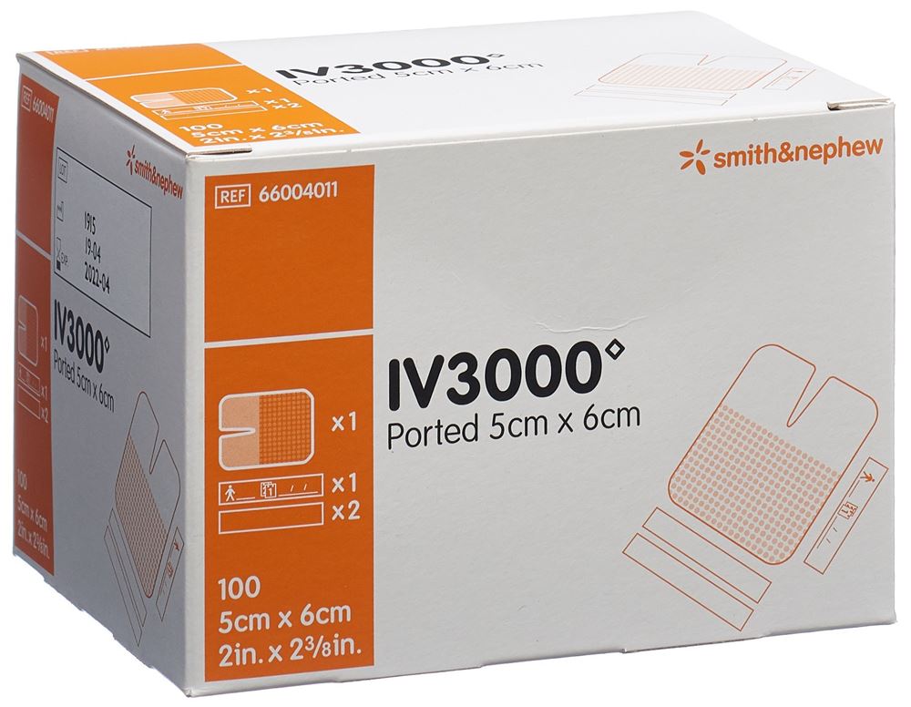 IV3000 Fixation Canule Pédiatrie 5x6cm 100 pièces | Sécurité