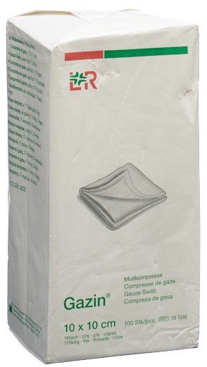 GAZIN Mullkompressen 10x10cm 16f st 20x5 pièces | Soins Médicaux