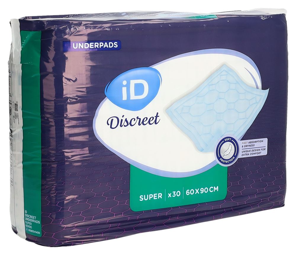 ID Discreet 60x90cm Super Protections 30 pièces | Discrétion
