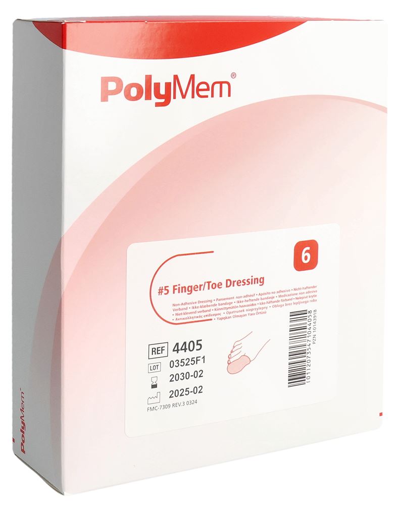 POLYMEM Pansement Doigt/Orteil XXL | 6 pièces