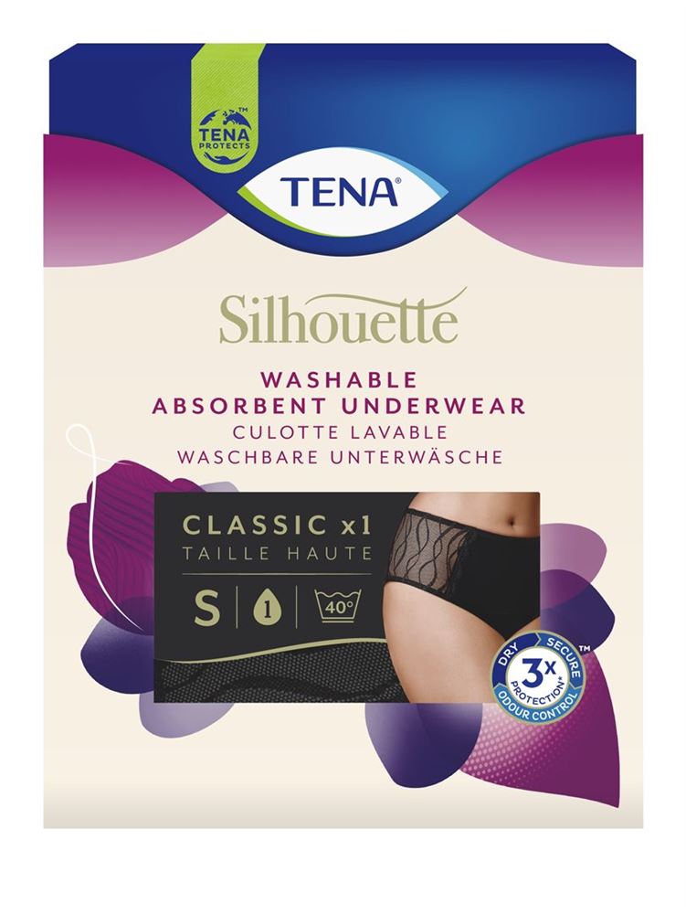 TENA Silhou Class Underwear S Noir | Culotte Lavable