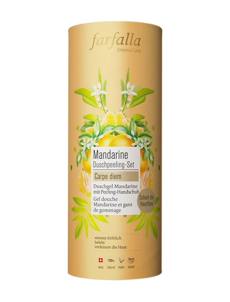 FARFALLA Kit Gommage Douche 1 pièce | Mandarine