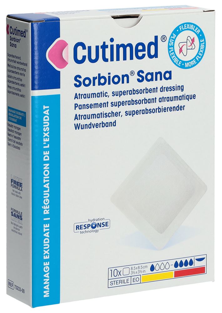 CUTIMED Sorbion Sana Pansement 8.5x8.5cm | 10 pièces